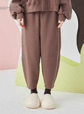 容子木ROSEMOO24年秋季新款微弹亲肤宽松运动裤RCL3KC406D