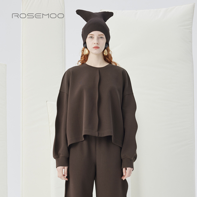 容子木ROSEMOO25冬商场同款光滑微弹波浪边套头上衣RSS4TP316C