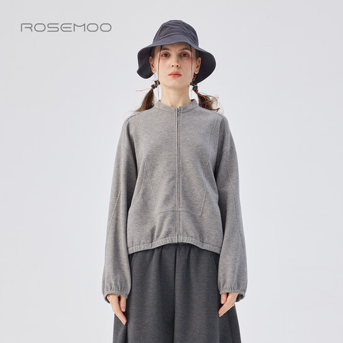 容子木ROSEMOO25秋【商场同款】微弹棉感立领短款外套RSS3WC234B