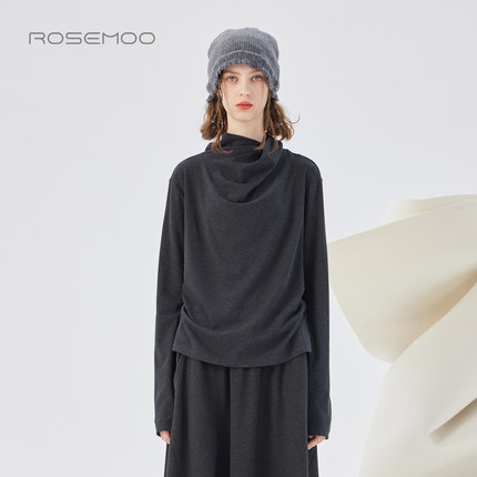 容子木ROSEMOO25秋商场同款含绵羊毛微弹长袖打底衫RSS3TS327C