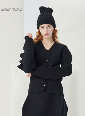 容子木ROSEMOO25冬【商场同款】挺阔干爽造型毛织开衫RSS4NP144A