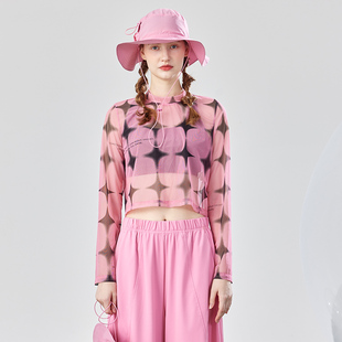 套头衫 弹力印花短款 RCL2TP435D 新款 容子木ROSEMOO24年夏季