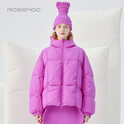 容子木ROSEMOO25冬【商场同款】光泽感细腻捏褶羽绒服RSS4YP113A