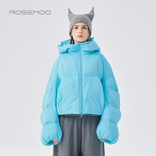 容子木ROSEMOO25冬商场同款 轻暖舒适连帽大方块羽绒服RSS4YP407D