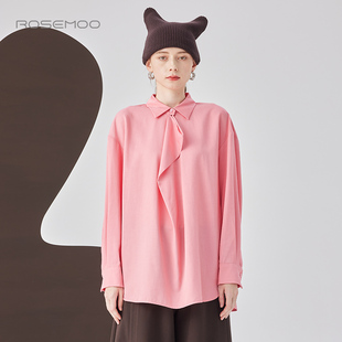 衬衫 垂顺飘逸中长款 RCL3CC432D 新款 容子木ROSEMOO24年秋季