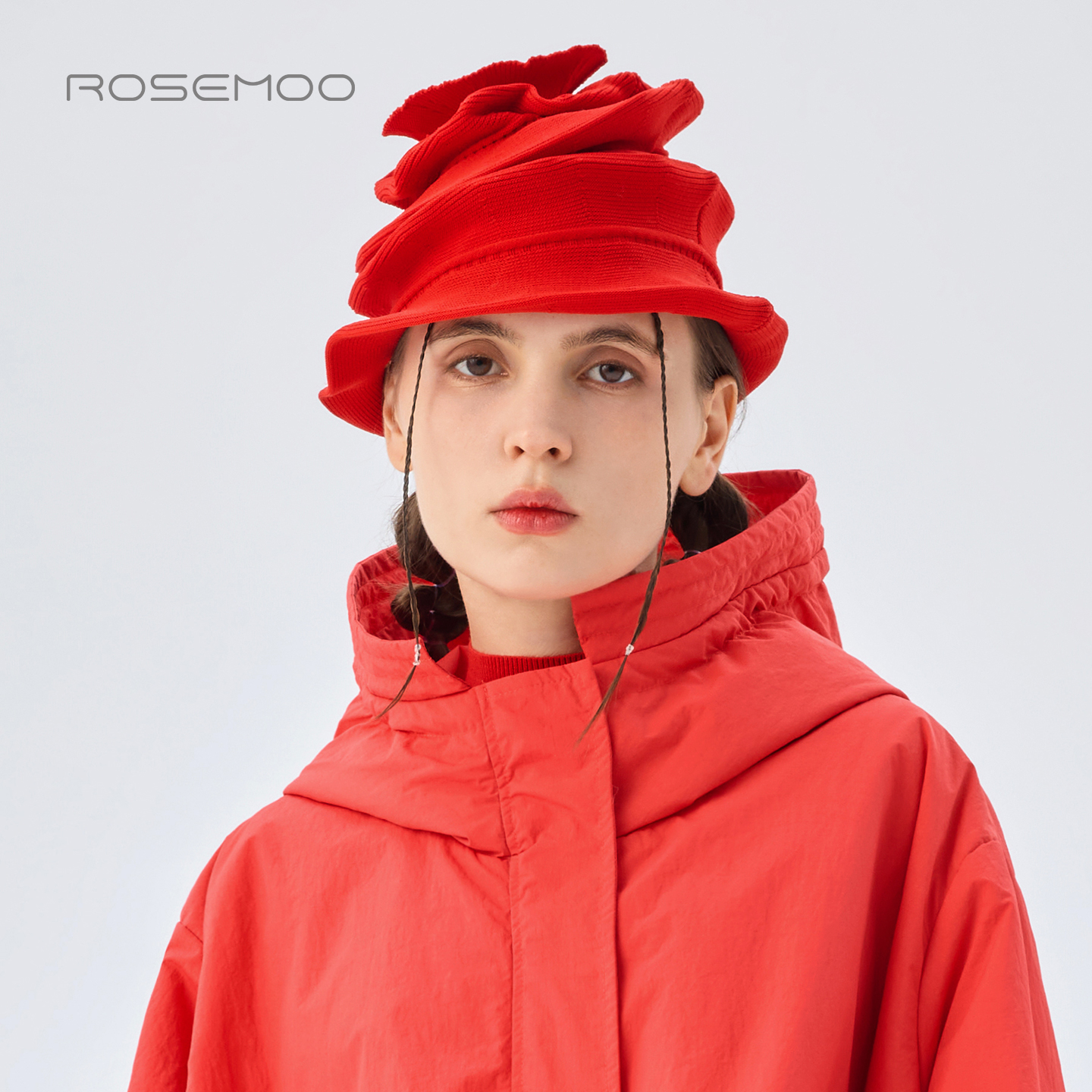 容子木ROSEMOO26春【商场同款】轻薄亲肤层叠毛织帽子RWM1HP141A