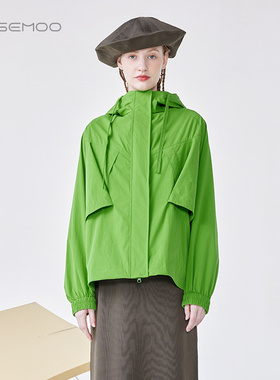 容子木ROSEMOO24年春新款清爽轻薄短款风衣RCL1FP305C