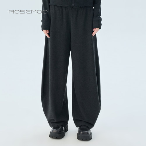 容子木ROSEMOO2026秋商场同款亲肤柔软宽松显瘦弯刀裤RWM3KP009T