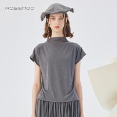 容子木ROSEMOO25秋【商场同款】小高领短袖打底上衣RSS3TP132A