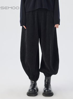 容子木ROSEMOO25冬商场同款微弹垂顺条绒收脚口裤子RSS4KP216B