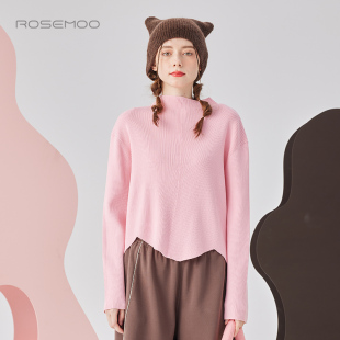RCL3TP443D 温暖小高领毛织套头衫 容子木ROSEMOO24年秋季 新款