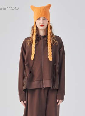 容子木ROSEMOO25春【商场同款】柔软双层针织拼接外套RSS1WC204B