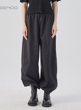 容子木ROSEMOO25春【商场同款】微弹宽松松紧腰长裤RSS1KC431D