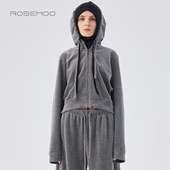 新款 棉感微弹修身 开衫 容子木ROSEMOO25年秋季 式 卫衣RSS3TC443D