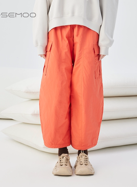 容子木ROSEMOO25冬【商场同款】微肌理挺阔大口袋棉裤RSS4KP405D