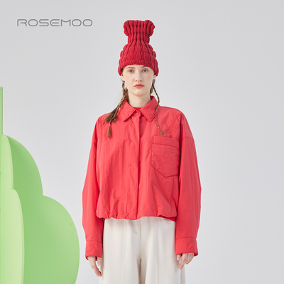 容子木ROSEMOO26春【商场同款】滑爽挺阔衬衫款棉服RWM1OP008T