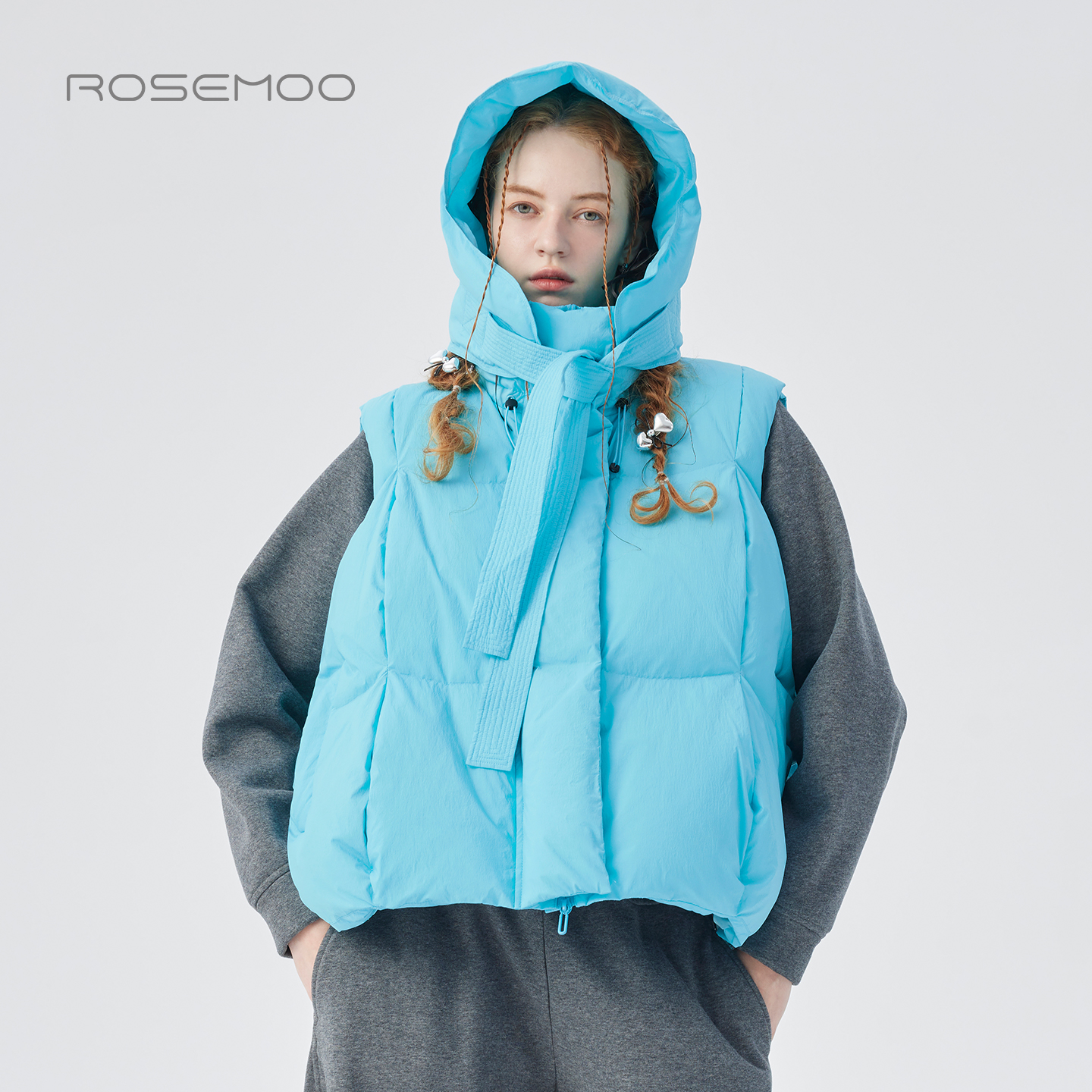 容子木ROSEMOO25冬【商场同款】轻暖舒适方块羽绒马甲RSS4AP408D