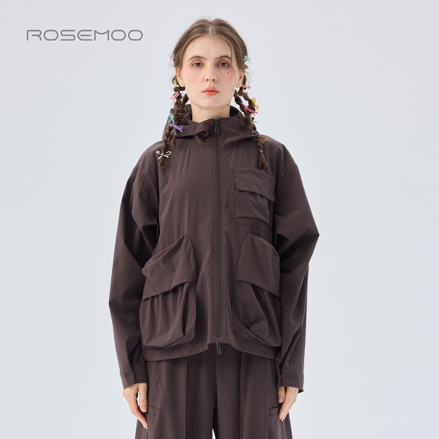 容子木ROSEMOO26春【商场同款】微皱轻薄大口袋外套RWM1WP424D