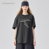 ROSEMOO T恤RCL4TC228B 紧实中长款 容子木24年冬季 新款