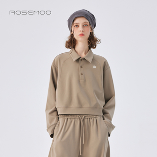 容子木ROSEMOO25秋商场同款 微弹干爽内里小细绒上衣RSS3TP272B