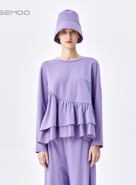 容子木ROSEMOO【商场同款】微弹轻薄针织圆领套头衫RMT1TC211B