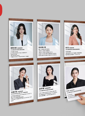 a4亚克力磁吸相框挂墙专利展示框医生教师员工个人简介照片墙a3