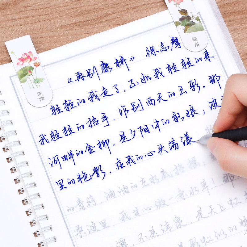 男女生抖音网红字体透纸临摹书写练字板