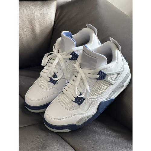 AJ4午夜蓝莆田旗舰店休闲运动鞋男2024新款秋季高帮板鞋篮球鞋