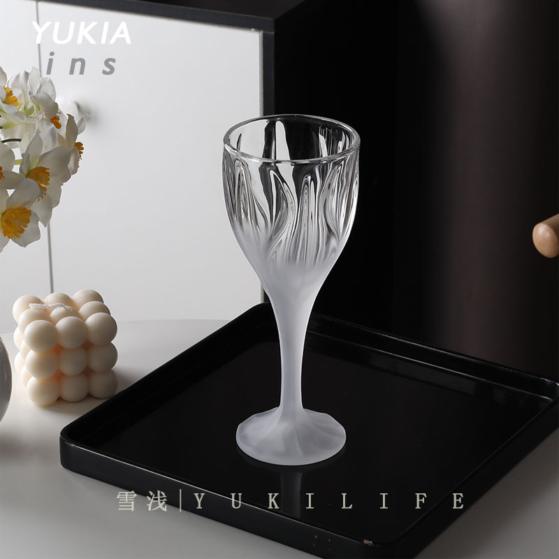 Yuki'雪浅中古玻璃杯 雪月高脚杯 古典红酒杯葡萄酒杯vintage日式