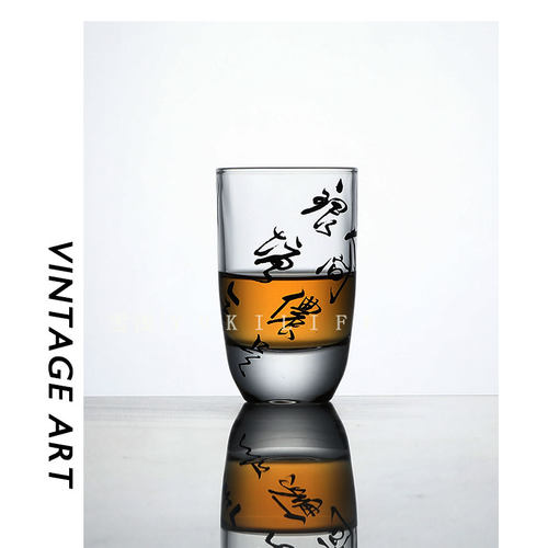 中古酒杯vintage杯子国潮风水晶