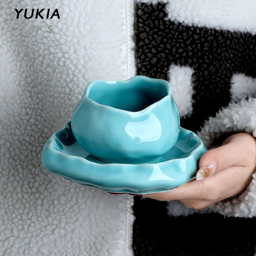 中古vintage陶瓷茶杯随形仙女杯