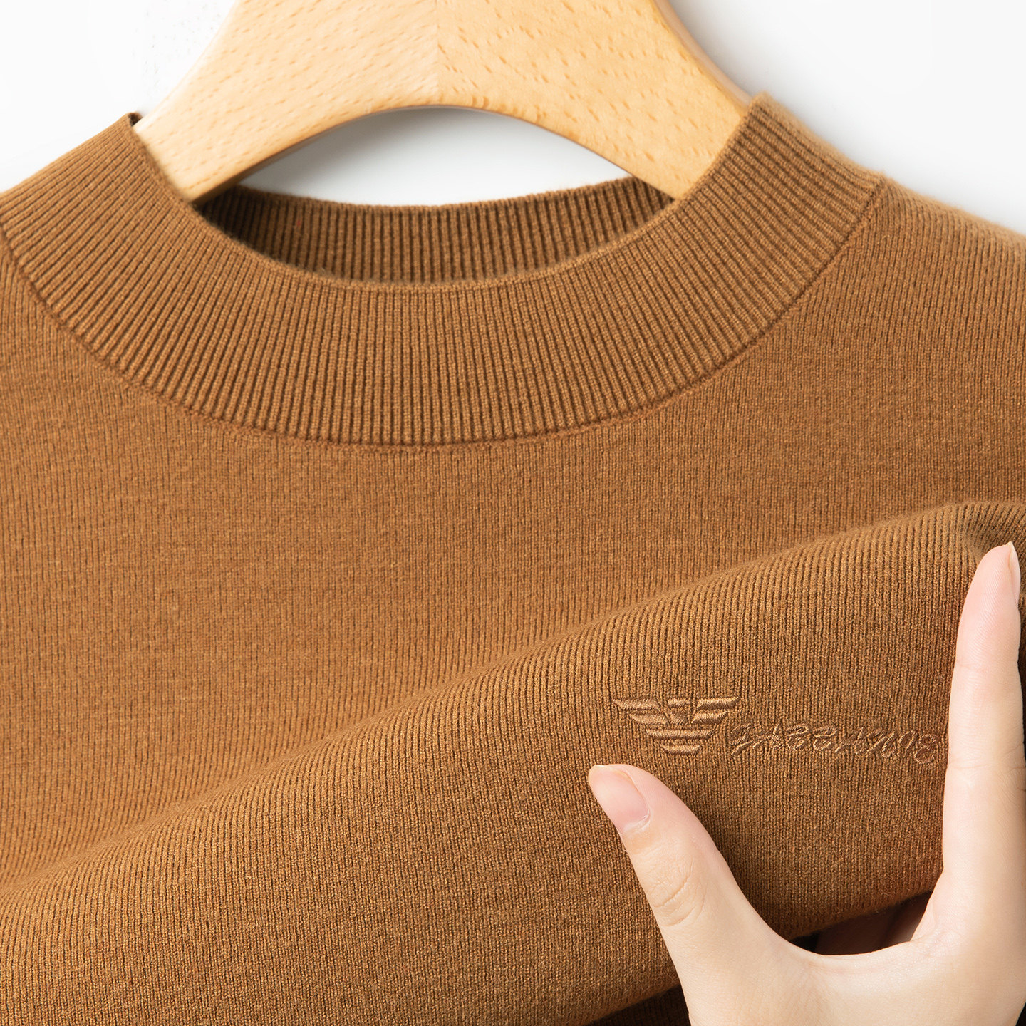 官方正品长袖羊毛衫男圆领毛衣