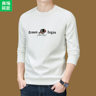 大码 正品 韩版 t恤男纯棉2025春秋新款 宽松休闲加绒卫衣 意大利长袖