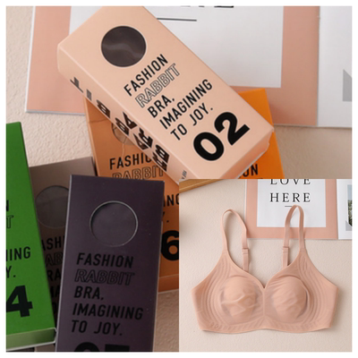 无钢圈兔耳朵杯收副乳文胸