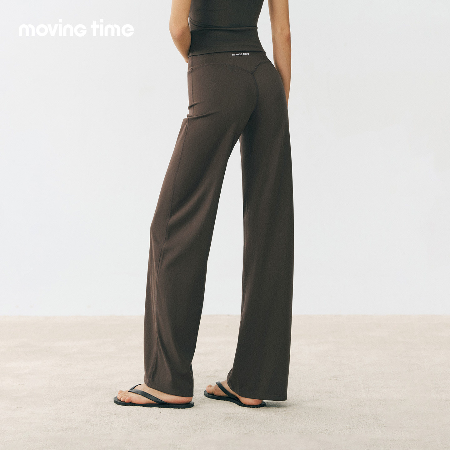 movingtime垂感瑜伽裤女阔腿运动长裤显瘦健身户外普拉提休闲裤薄