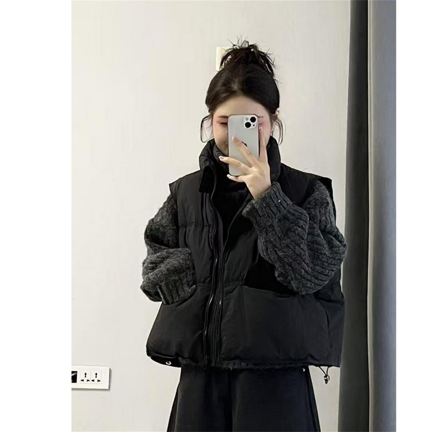 JOYIASS2025超火冬装一整套设计感马甲服外套显瘦高领毛衣阔腿裤