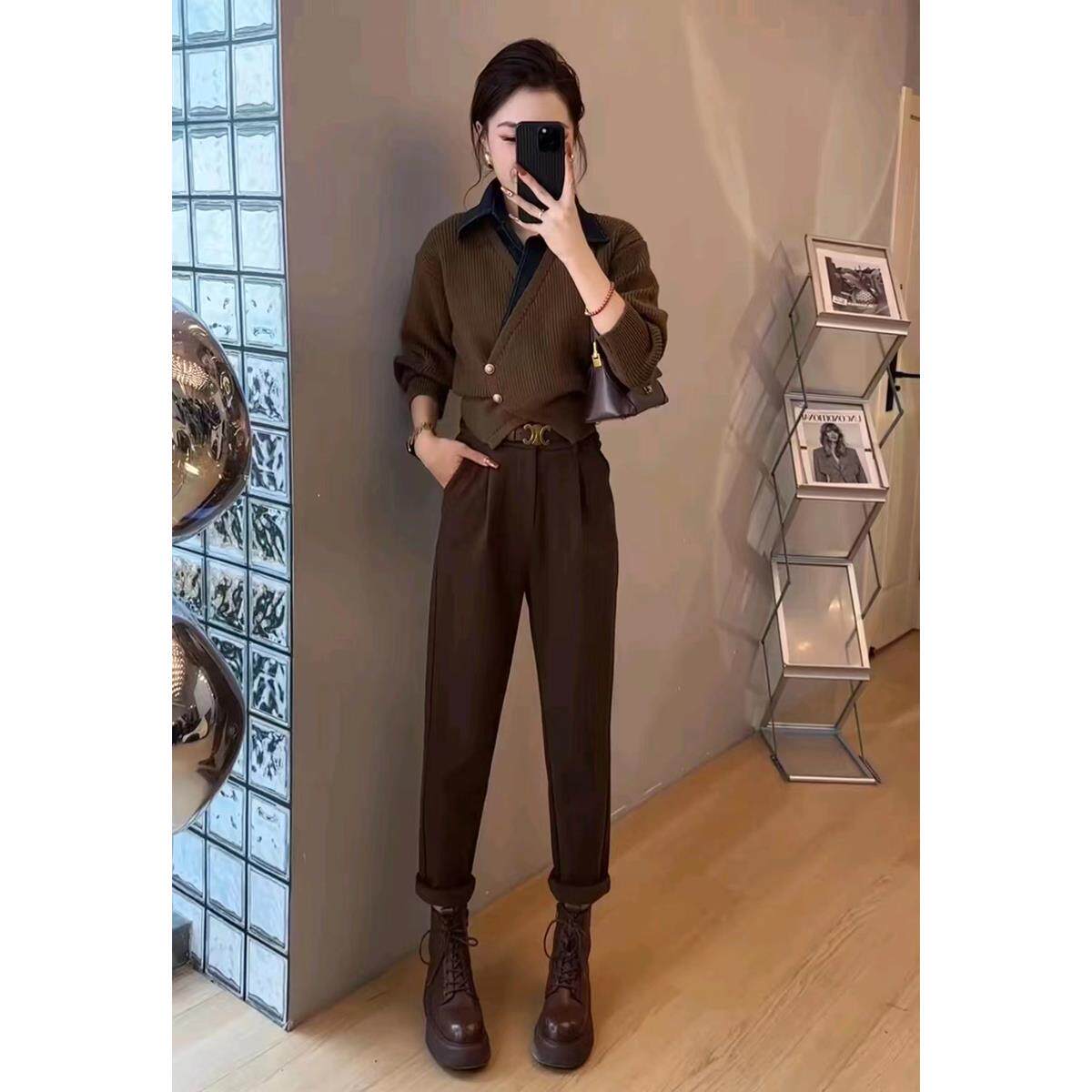 JOYIASS早春装搭配一整套小个子显瘦穿搭御姐气质上衣裤子今年流