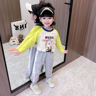 时髦运动韩版 女2024年春装 洋气小公主春季 亲子家庭装 春夏t恤新款