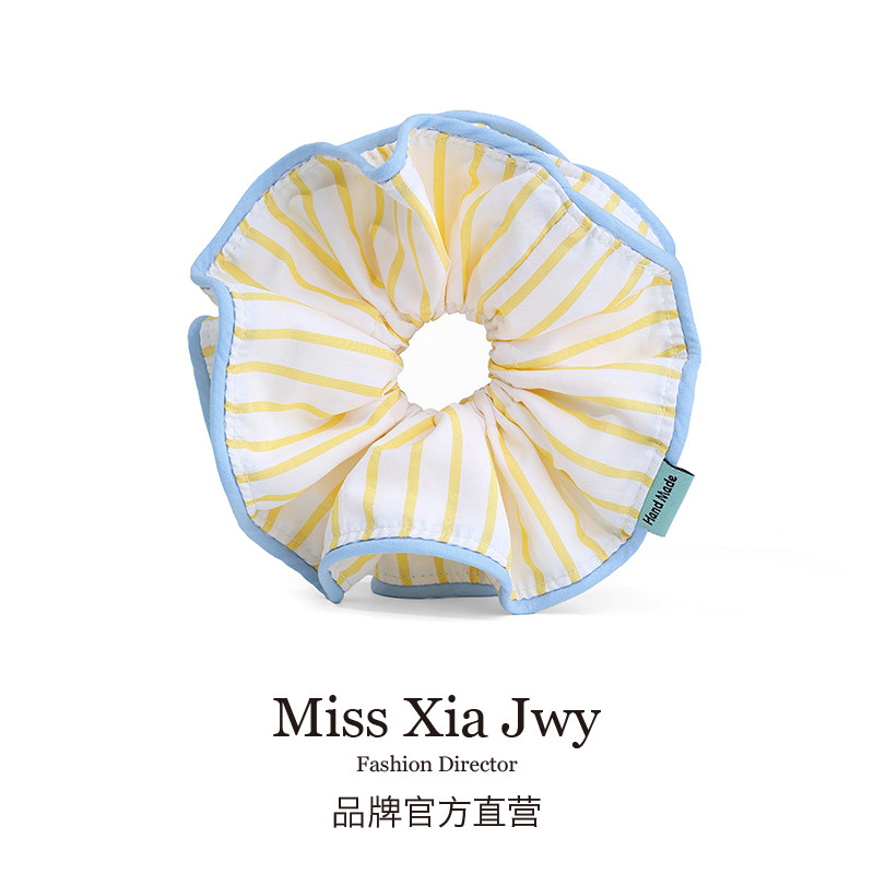 条纹大肠发圈女高级感头绳