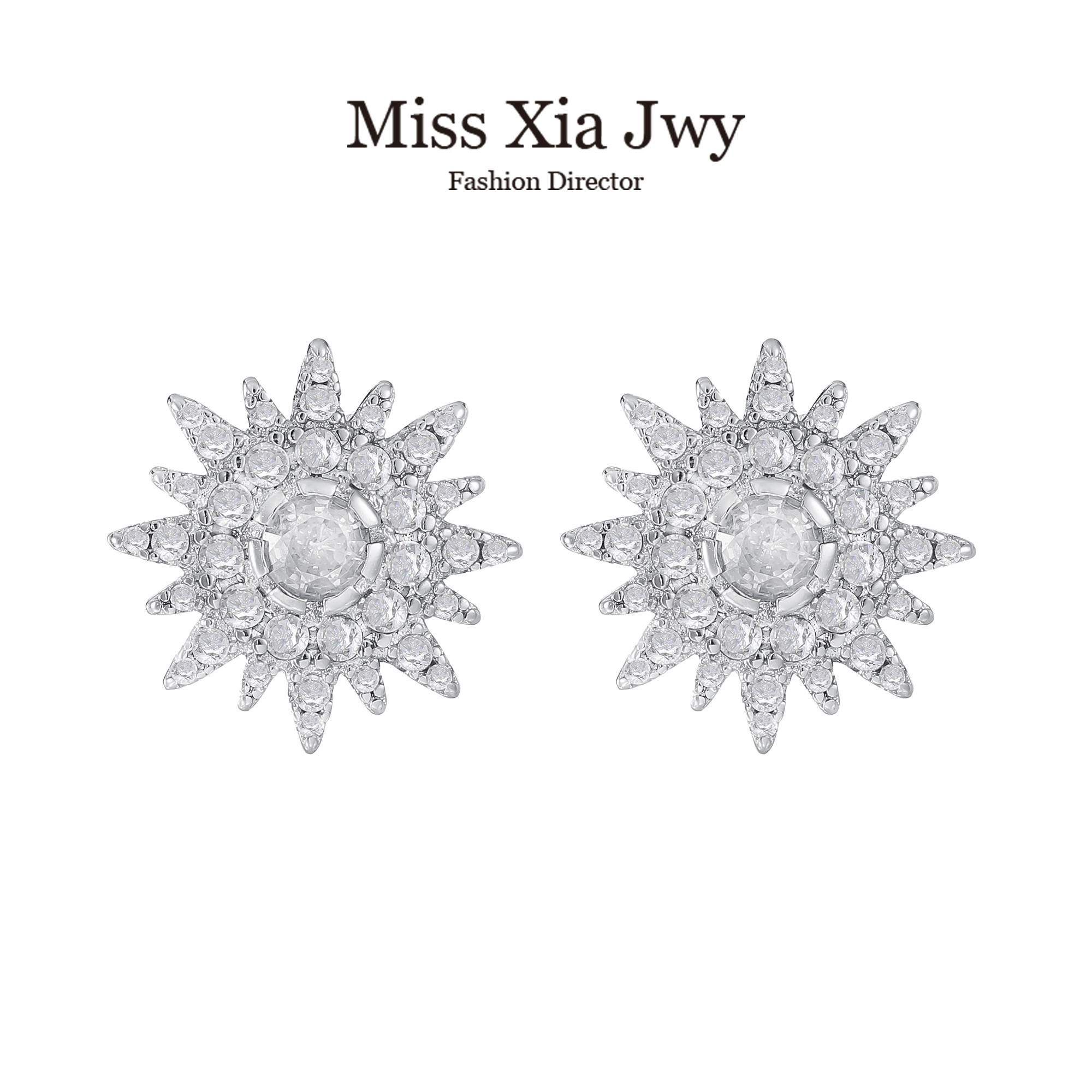 朱志鑫同款耳钉阿波罗日月星辰太阳月亮耳环925纯银独特绝美耳饰