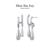 复古月下轻舞系列双层水滴耳环女高级感独特耳钉气质精致耳坠耳饰