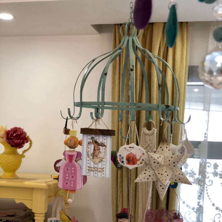 美式乡村 做旧铁艺复古垂吊花架 吧台悬挂花园家居店铺橱窗装饰i.