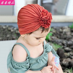kids Flower Hat Newborn Baby Indian Turban cap girl headwear