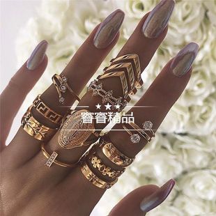13 pcs Vintage women ring ladies accessory joint rings sets