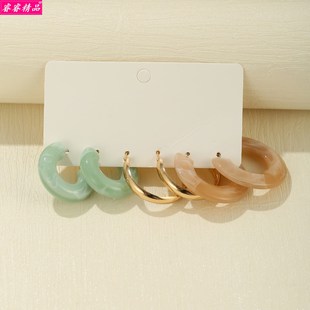 Exaggerated earrings retro alloy Ear ring accessories 1 set