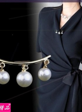Clothes brooch breastpin coat pearl clip collar pin 珍珠胸针