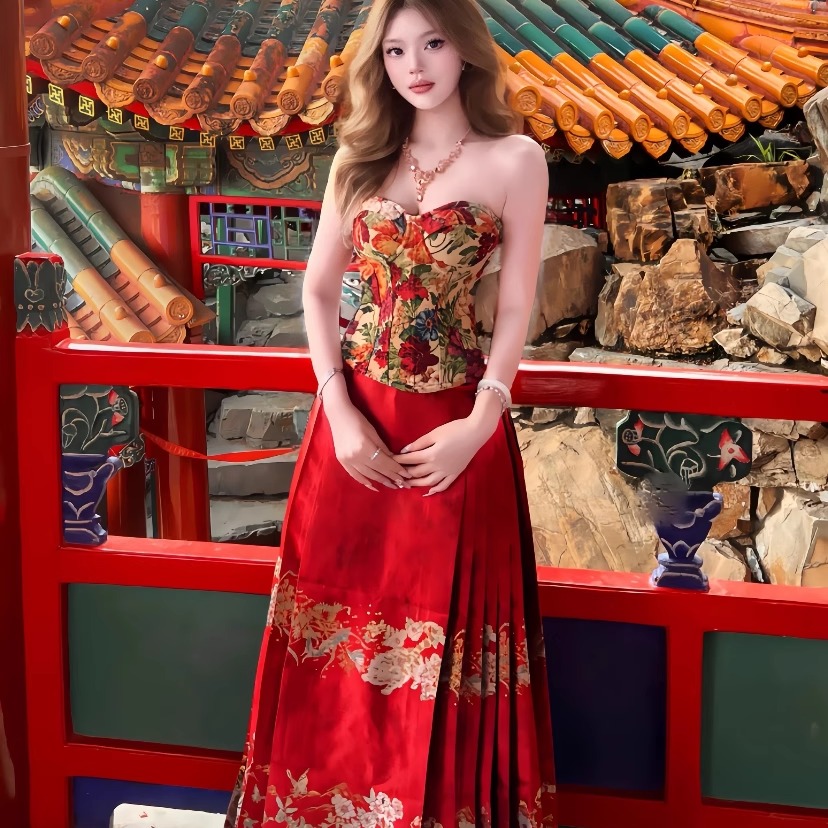 新中式明制汉服马面裙婚服订婚上衣2025新款套装女款成人日常款
