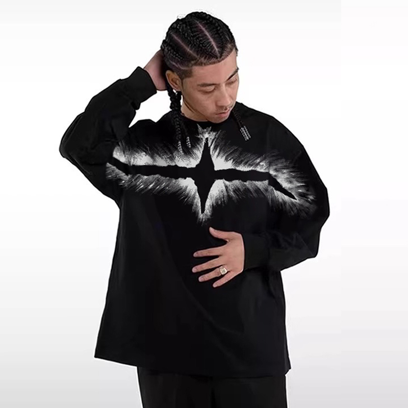 STA长袖休闲虚幻星河十字LOGO潮