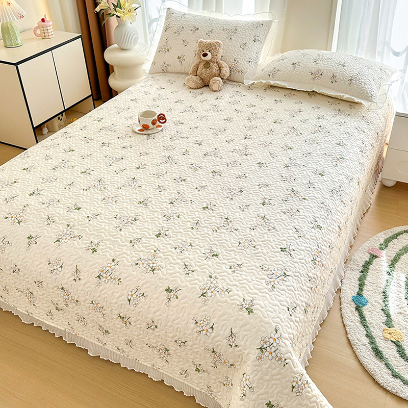 加厚水洗棉榻榻米床盖床单人2025新款四季通用被单床褥非全棉纯棉