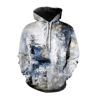 loose long sleeve 连帽衫 painting hoodie3D油画宽松长袖 oil
